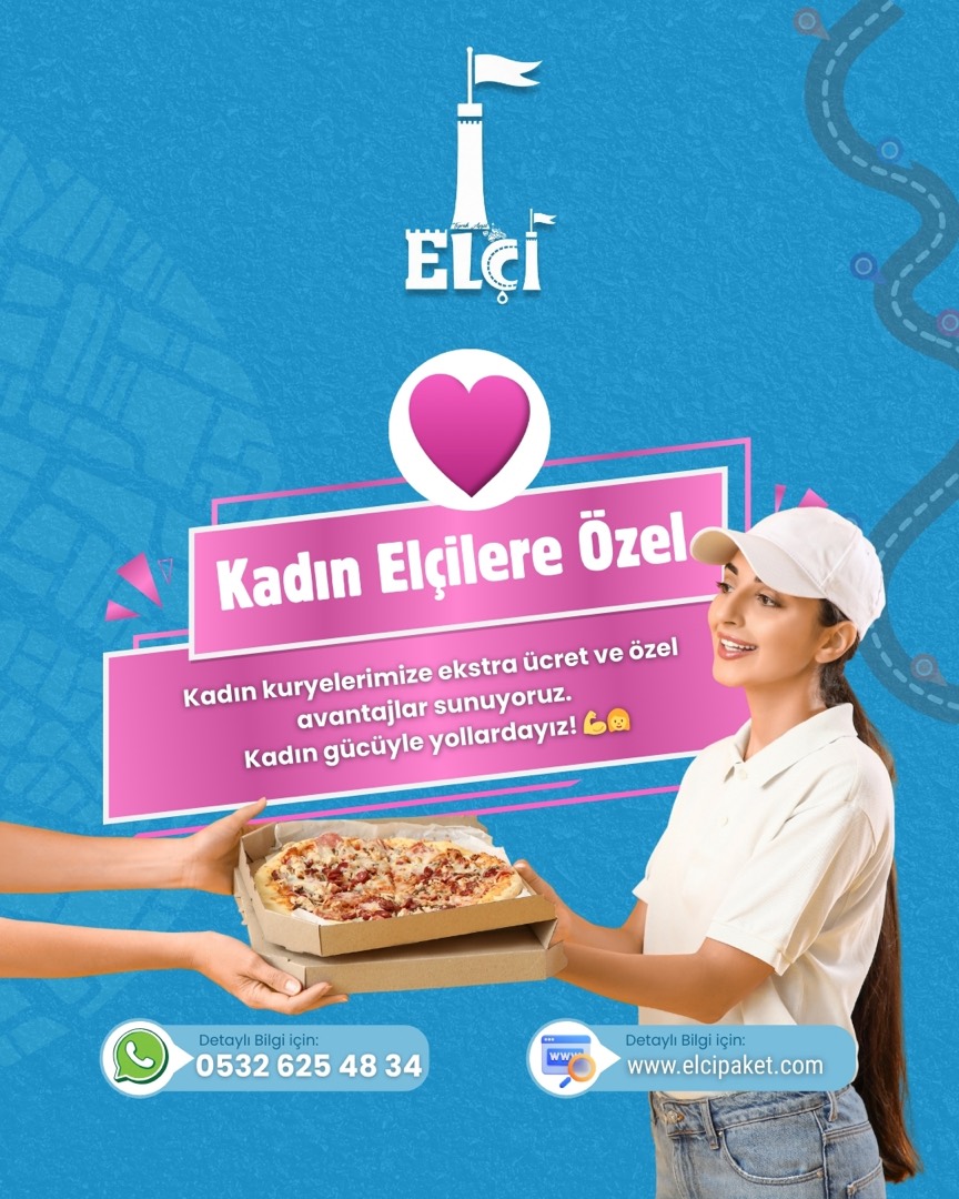 Kadın Elçilere özel: kadın kuryelerimize ekstra ücret ve özel avantajlar