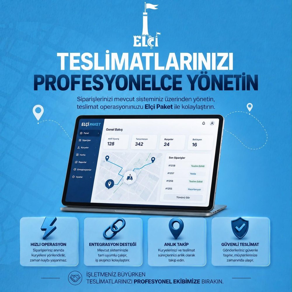 Elçi Paket yönetim paneli — siparişlerinizi tek ekrandan yönetin